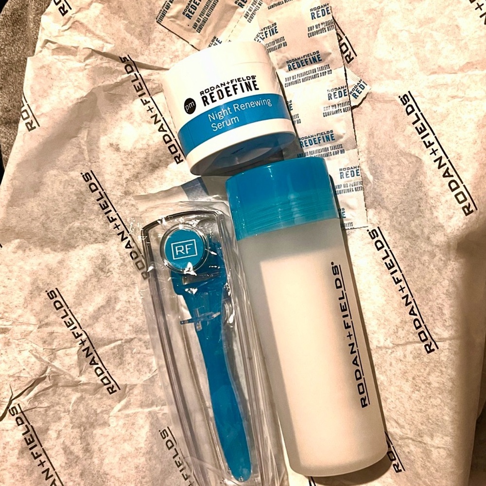 R+F AMP Micro Needle Roller, Night Renewing Serum, Container & Cleansing Tablets